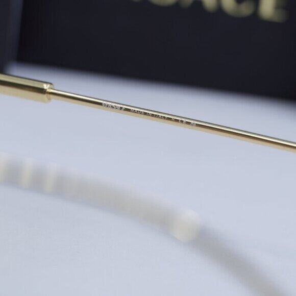 Versace VE2245 10028G Rectangle Sunglasses – Gold/Grey Gradient